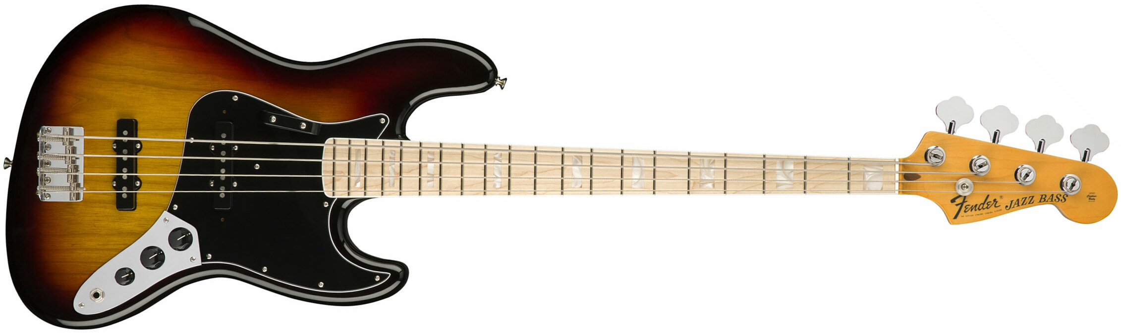 Fender Jazz Bass '70s American Original Usa Mn - 3-color Sunburst - Basse Électrique Solid Body - Main picture
