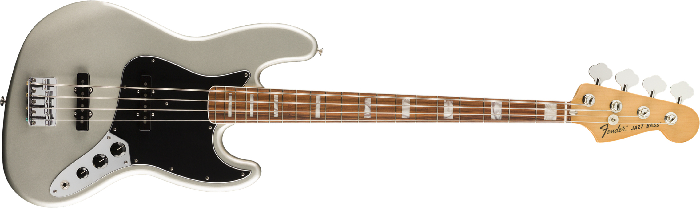 Fender Jazz Bass 70s Vintera Vintage Mex Pf - Inca Silver - Basse Électrique Solid Body - Main picture