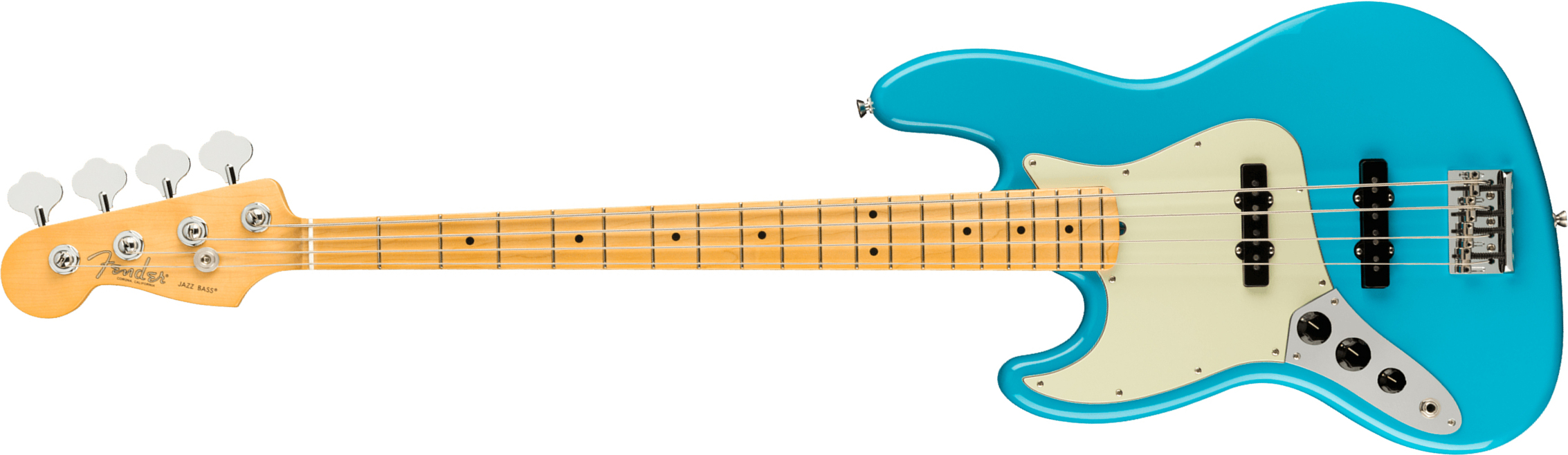 Fender Jazz Bass American Professional Ii Lh Gaucher Usa Mn - Miami Blue - Basse Électrique Solid Body - Main picture