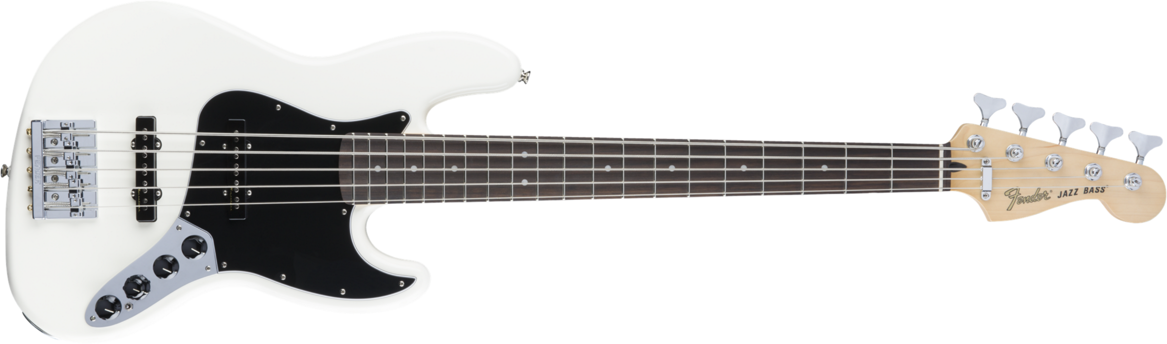 Fender Jazz Bass Deluxe Active Pf - Olympic White - Basse Électrique Solid Body - Main picture