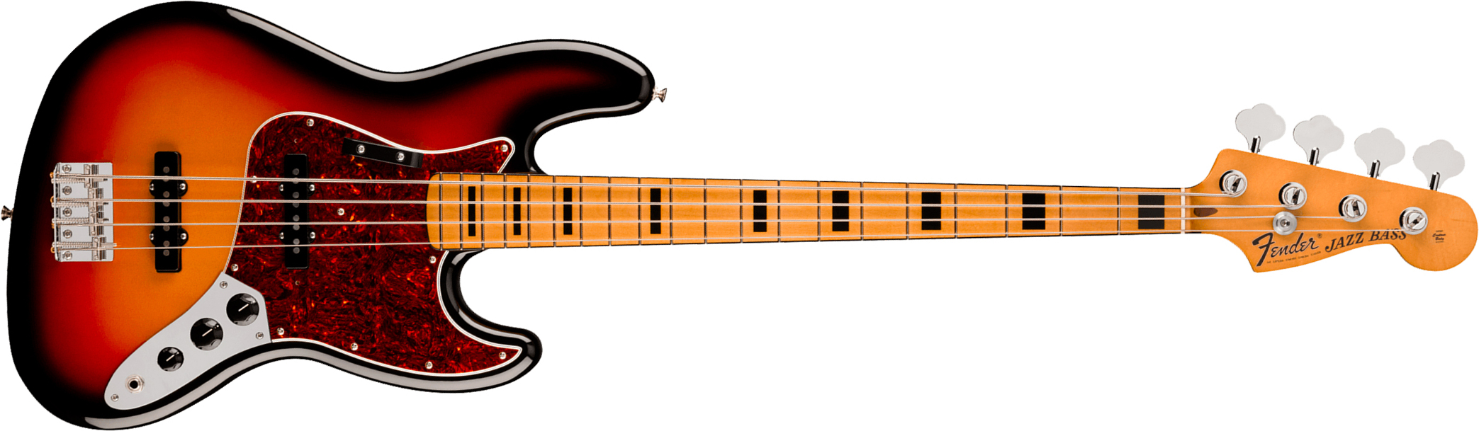 Fender Jazz Bass Early 70s Vintera 3 Mex Mn - 3-color Sunburst - Basse Électrique Solid Body - Main picture
