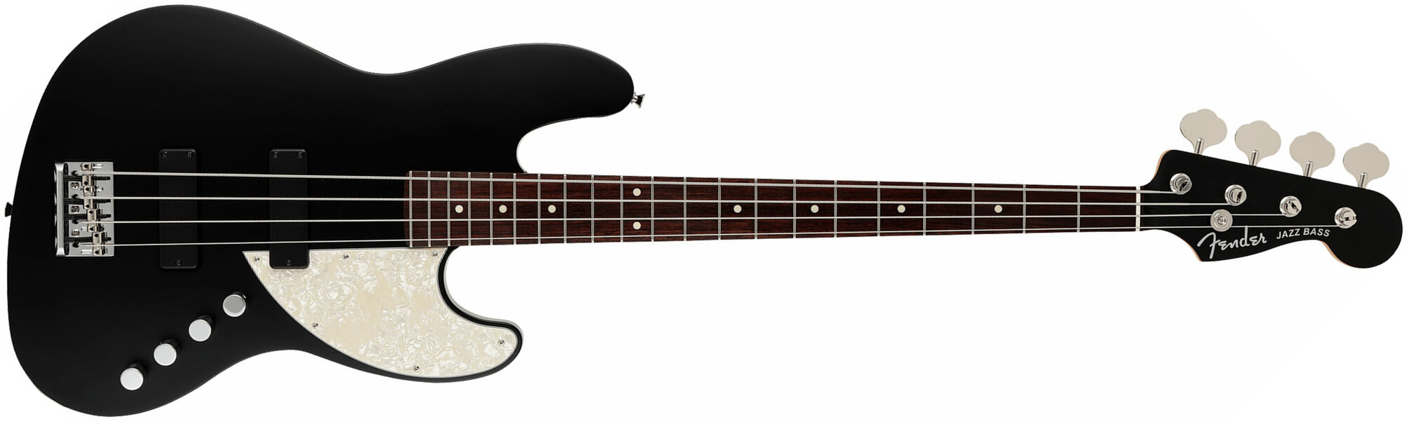 Fender Jazz Bass Elemental Mij Jap Active Rw - Stone Black - Basse Électrique Solid Body - Main picture
