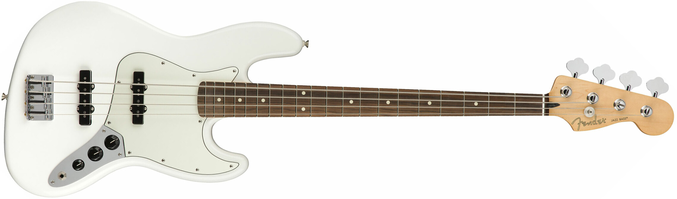 Fender Jazz Bass Player Mex Pf - Polar White - Basse Électrique Solid Body - Main picture