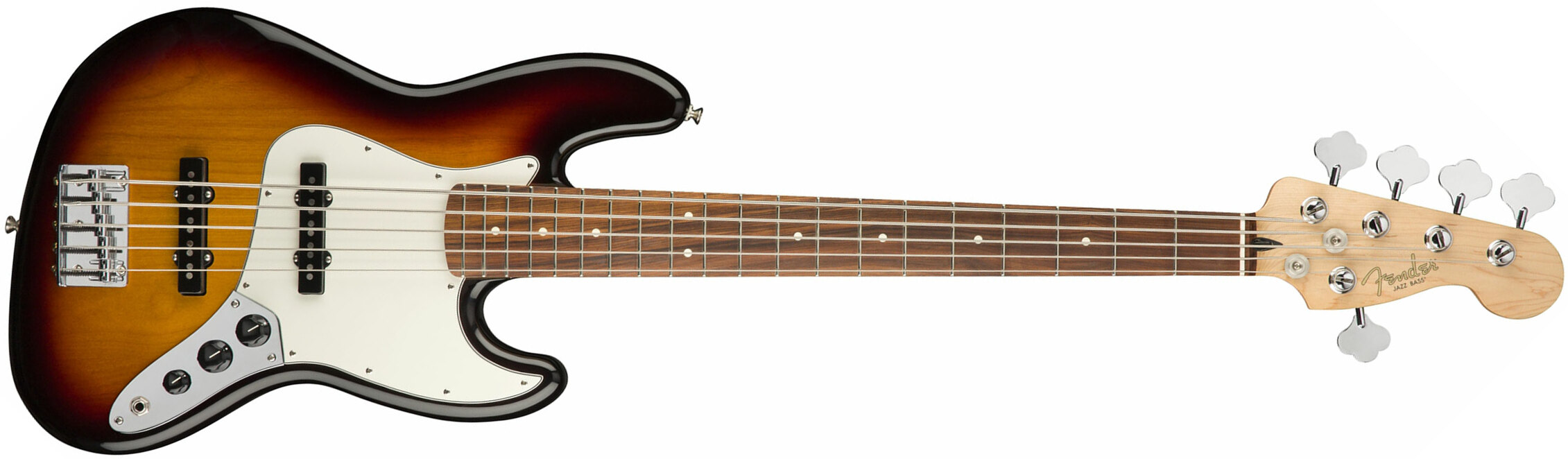 Fender Jazz Bass Player V 5-cordes Mex Pf - 3-color Sunburst - Basse Électrique Solid Body - Main picture