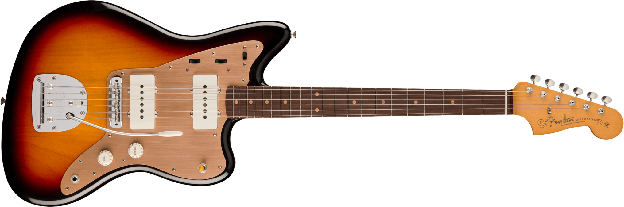 Fender Jazzmaster 50s Road Worn Vintera 2 Mex 2s Trem Rw - 3-color Sunburst - Guitare Électrique RÉtro Rock - Main picture
