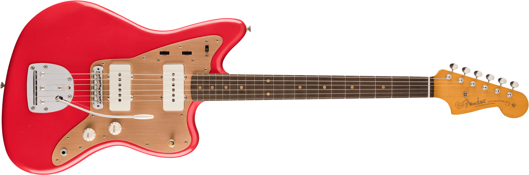 Fender Jazzmaster 50s Road Worn Vintera 2 Mex 2s Trem Rw - Fiesta Red - Guitare Électrique RÉtro Rock - Main picture