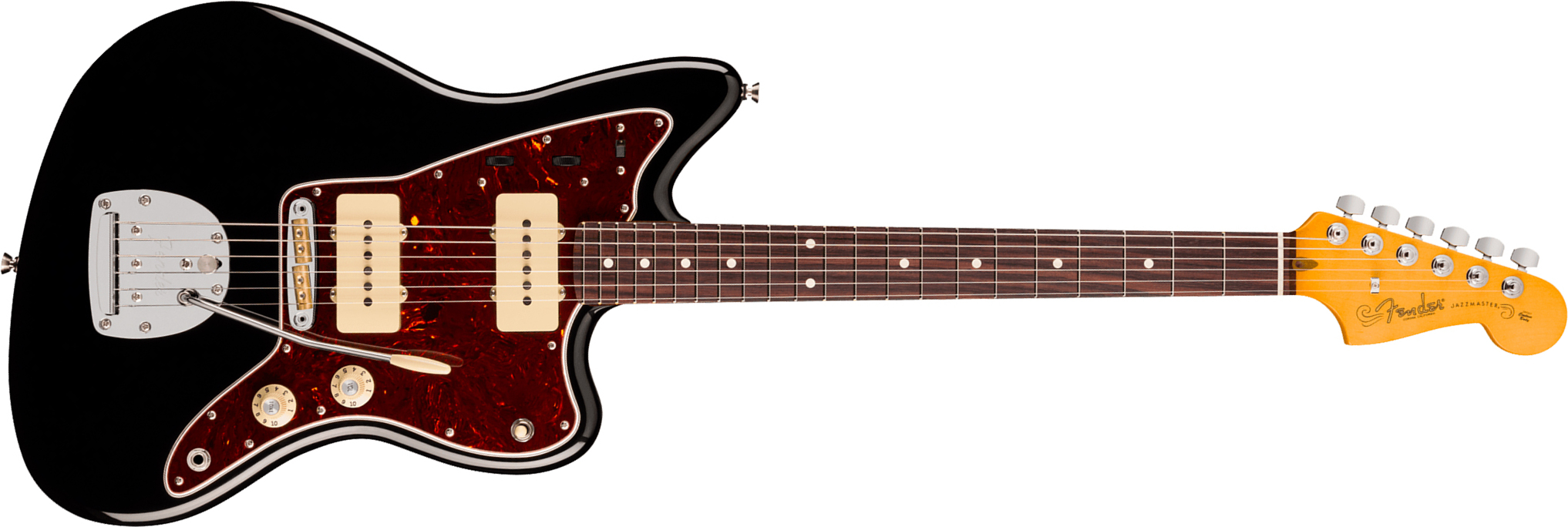 Fender Jazzmaster American Pro. Usa  2s Trem Rw - Black - Guitare Électrique RÉtro Rock - Main picture