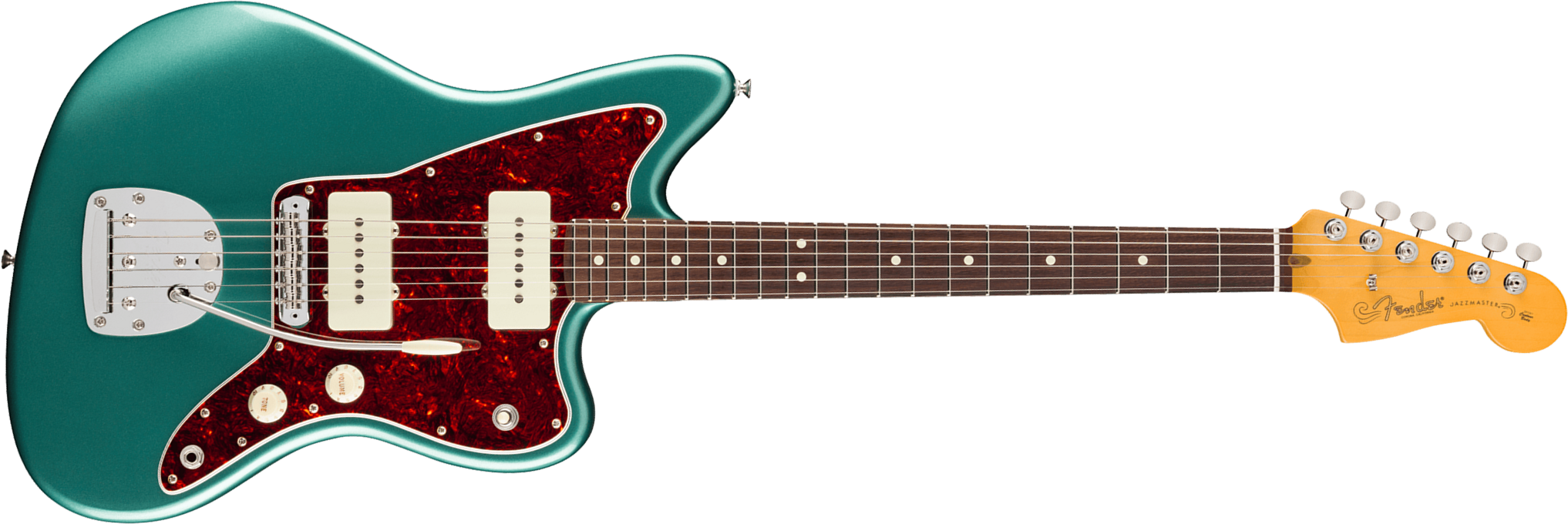 Fender Jazzmaster Classic American Pro Usa 2s Trem Rw - Faded Sherwood Green Metallic - Guitare Électrique RÉtro Rock - Main picture
