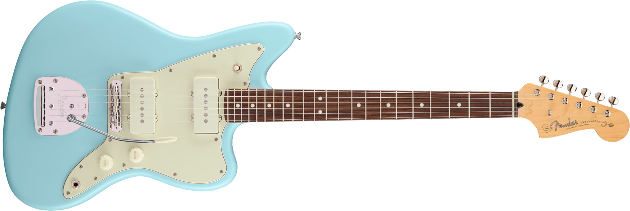 Fender Jazzmaster Hybrid Ii Mij Ltd Jap 2s Trem Rw - Daphne Blue - Guitare Électrique RÉtro Rock - Main picture