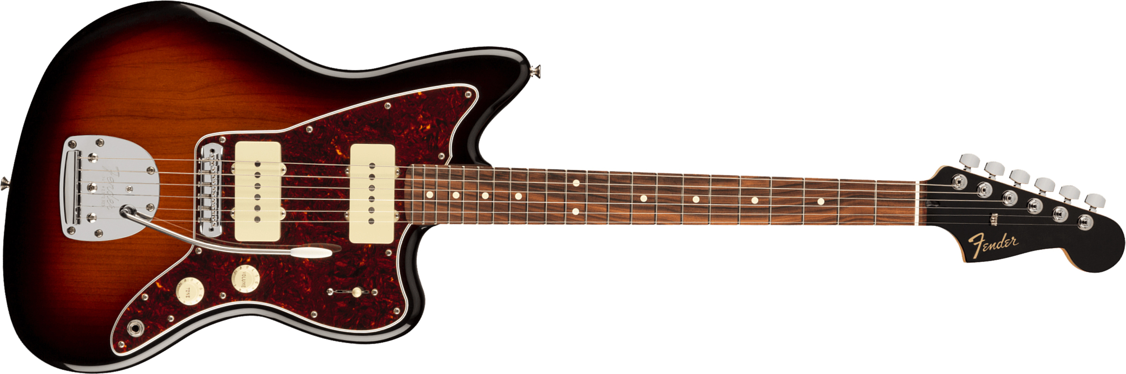 Fender Jazzmaster Player Ltd 2s Trem Pf - 3-color Sunburst - Guitare Électrique RÉtro Rock - Main picture