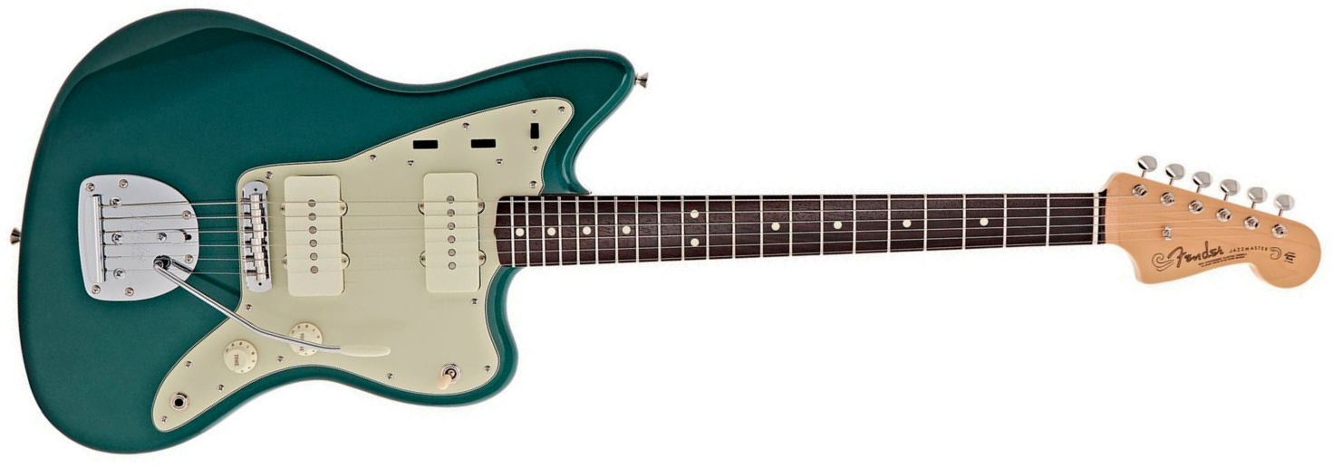Fender Jazzmaster Traditional Ii 60s Mij Trem 2s Rw - Sherwood Green Metallic - Guitare Électrique RÉtro Rock - Main picture