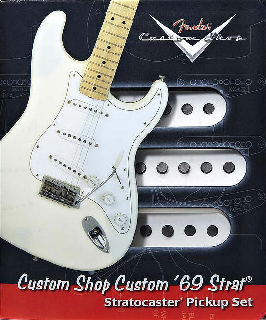 Fender Jeu Strat Custom Shop Custom 69 White 3 Pieces - - Micro Guitare Electrique - Main picture