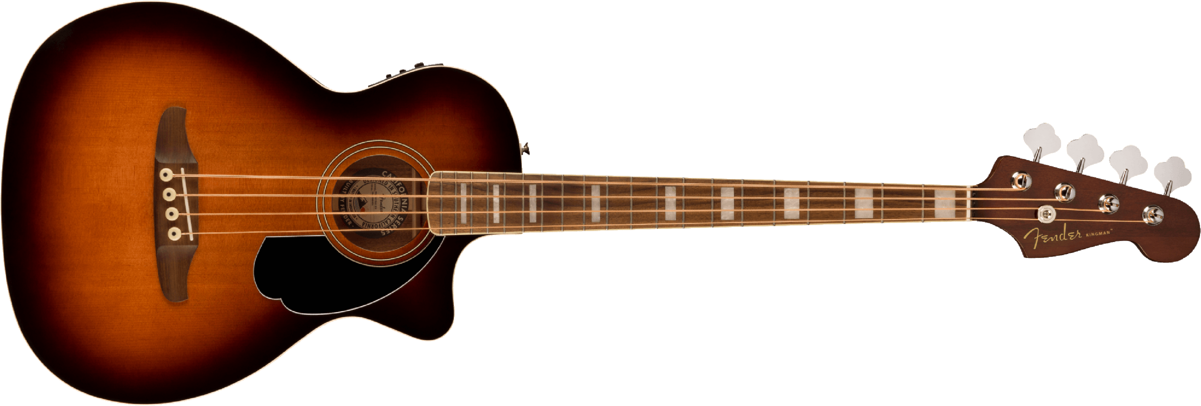 Fender Kingman Bass Sce Dreadnought Cw Epicea Sapelle - Shaded Edge Burst - Basse Acoustique - Main picture