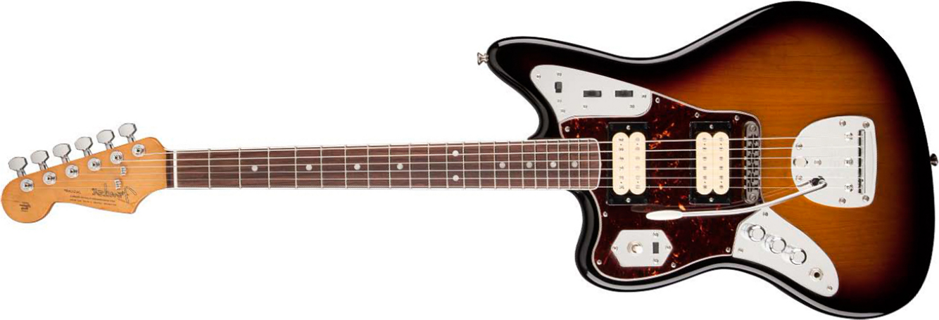 Fender Kurt Cobain Jaguar Lh Gaucher Mex Hh Trem Rw - 3-color Sunburst - Guitare Électrique Gaucher - Main picture