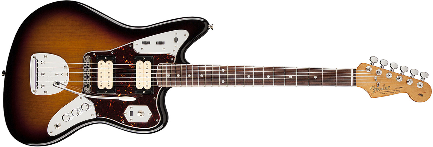 Fender Kurt Cobain Jaguar Mex Hh Trem Rw - 3-color Sunburst - Guitare Électrique RÉtro Rock - Main picture