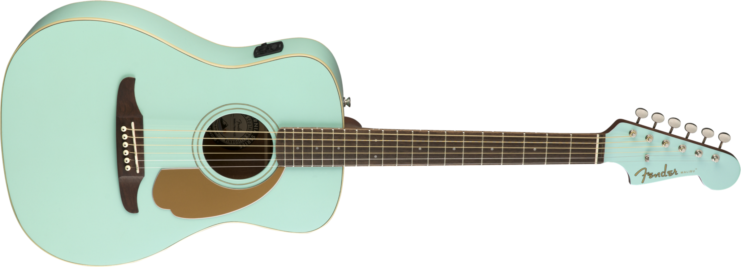 Fender Malibu Player Concert Epicea Acajou Wal - Aqua Splash - Guitare Acoustique - Main picture