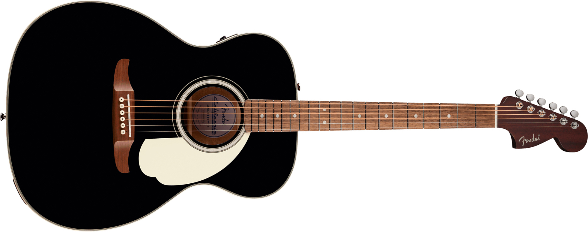 Fender Monterey Deluxe E California Orchestra Om Epicea Acajou Noy - Black - Guitare Folk - Main picture