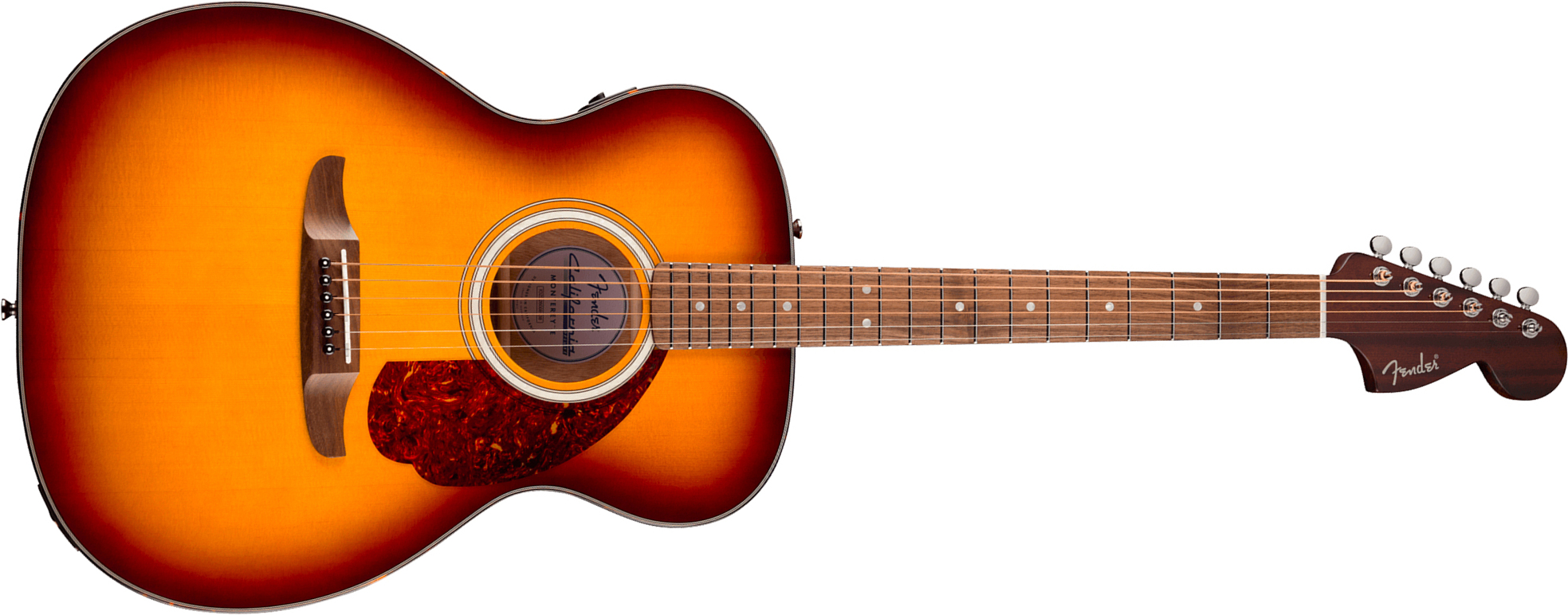 Fender Monterey Deluxe E California Orchestra Om Epicea Acajou Noy - Honey Sunburst - Guitare Folk - Main picture