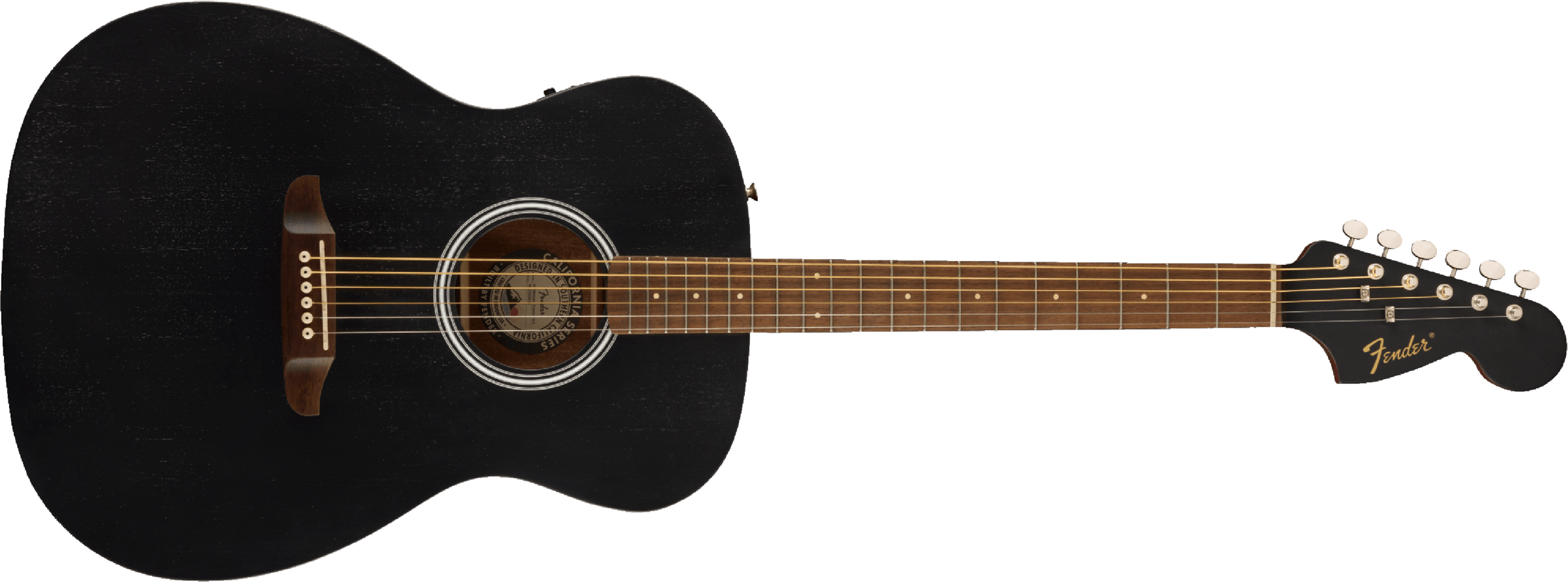 Fender Monterey Standard Sapelle Wal - Black Top - Guitare Acoustique - Main picture