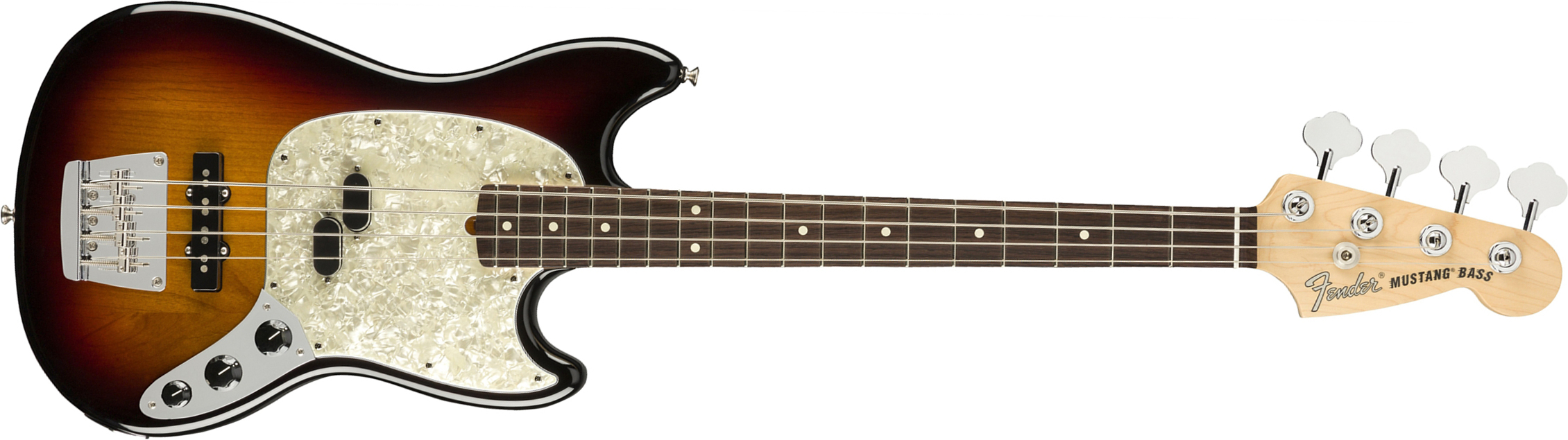 Fender Mustang Bass American Performer Usa Rw - 3-color Sunburst - Basse Électrique Enfants - Main picture