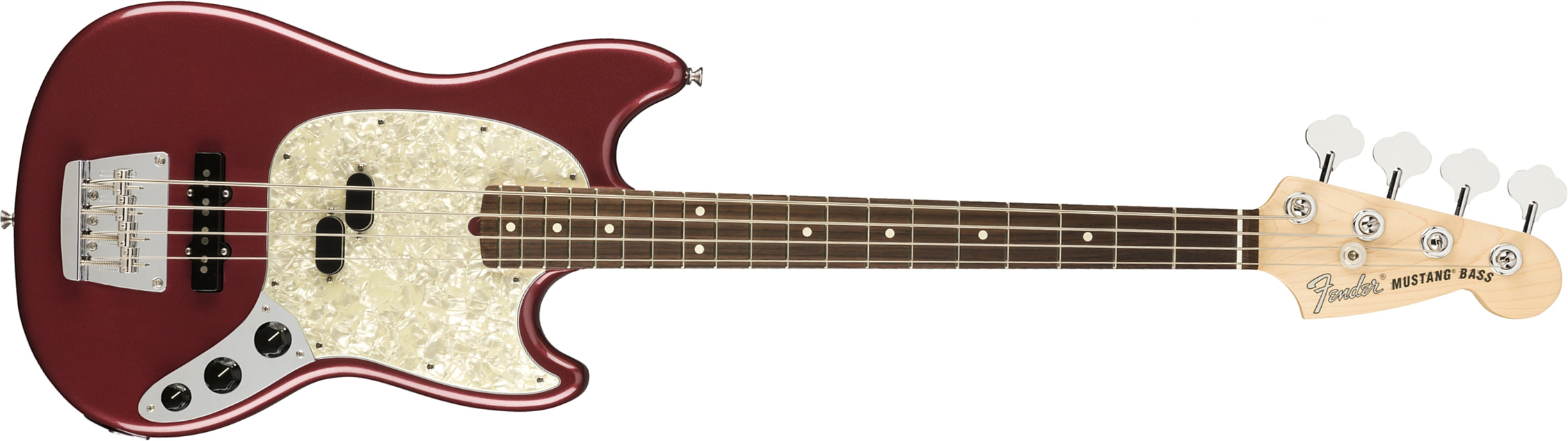 Fender Mustang Bass American Performer Usa Rw - Aubergine - Basse Électrique Enfants - Main picture