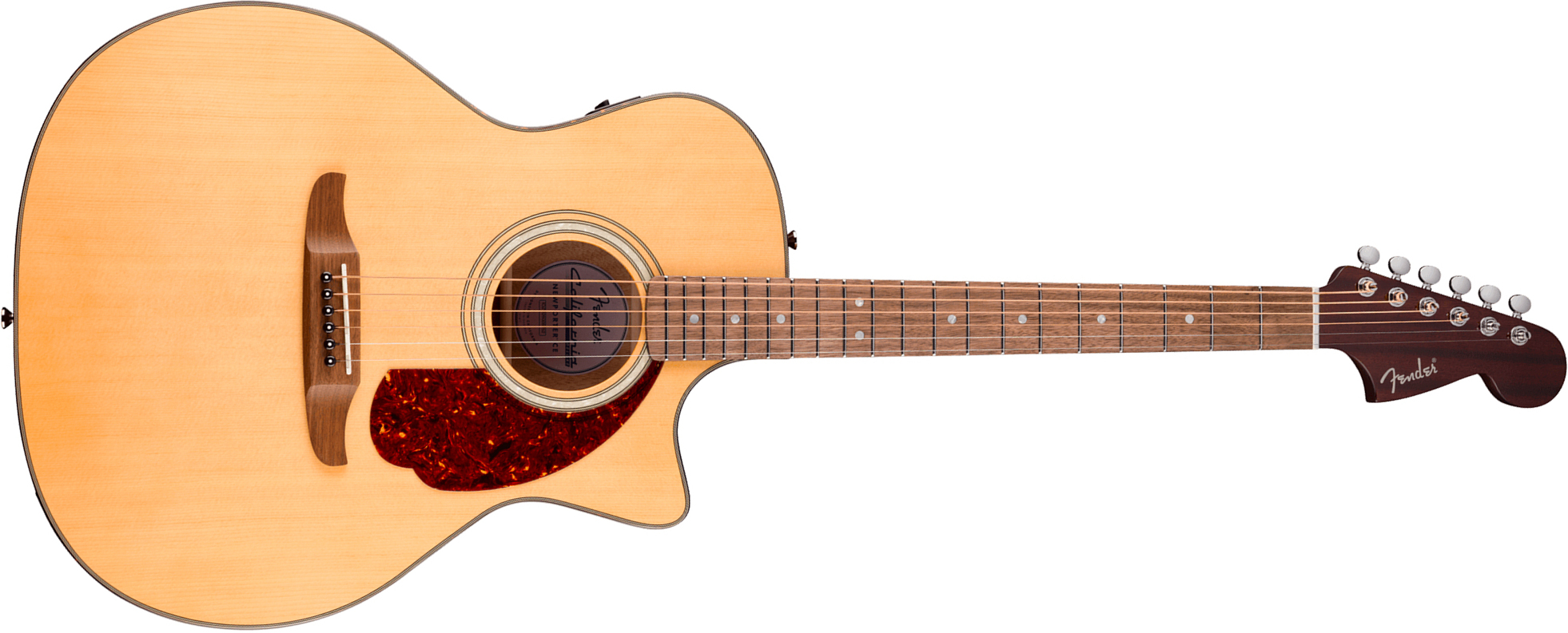 Fender Newporter Deluxe Ce California Auditorium Cw Epicea Acajou Wal - Natural - Guitare Folk - Main picture