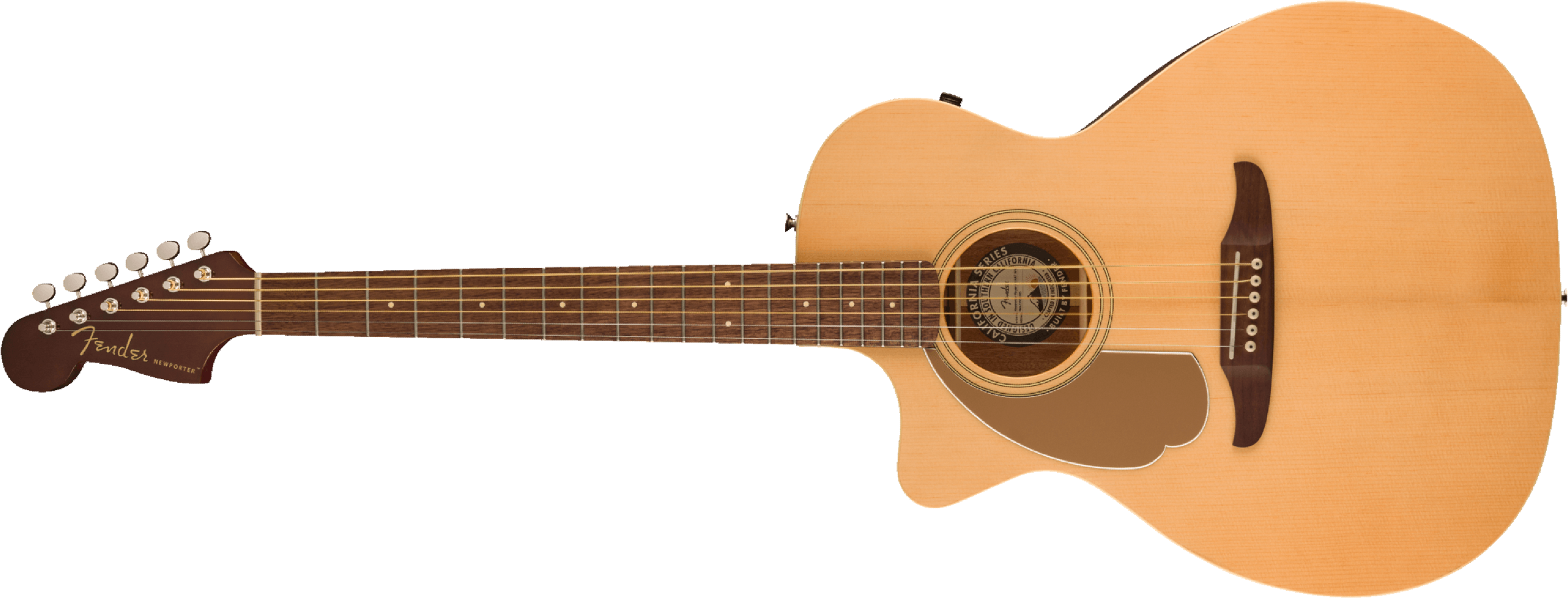 Fender Newporter Player Auditorium Gaucher Cw Epicea Acajou Wal - Natural - Guitare Folk - Main picture