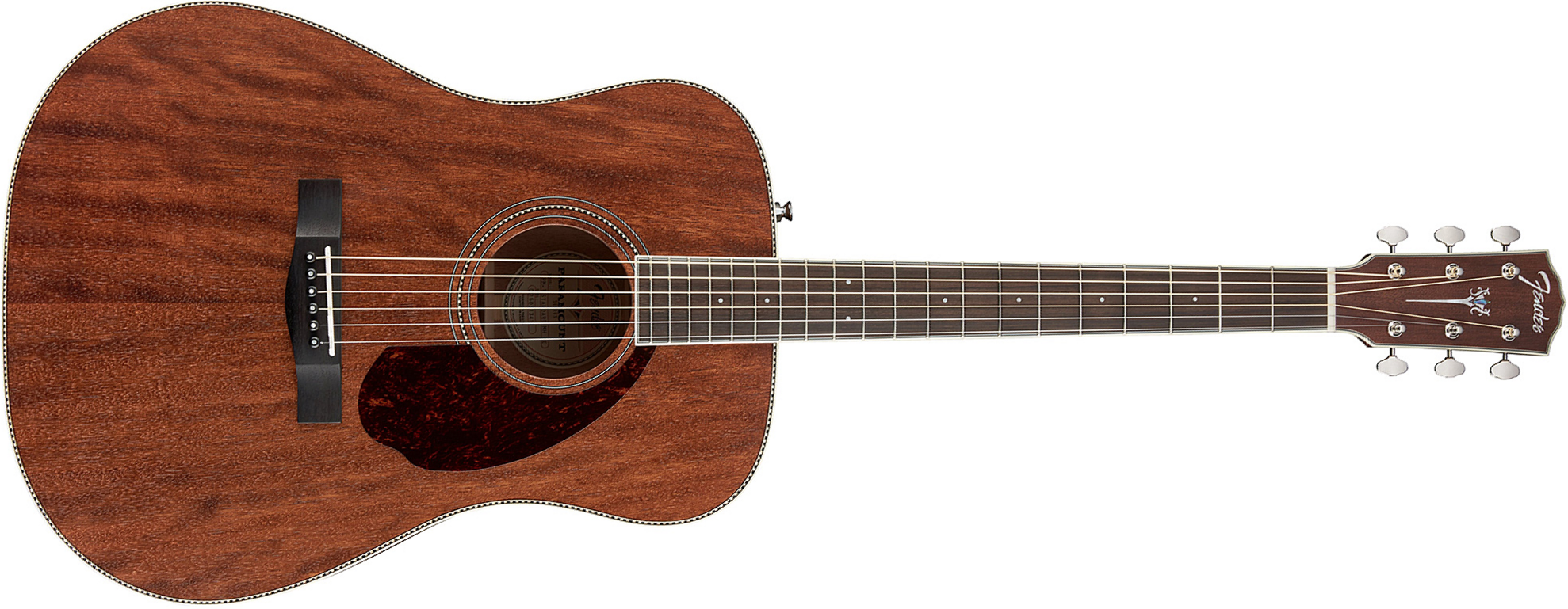 Fender Pm-1 Standard All Mahogany Case Paramount Dreadnought Tout Acajou 2016 - Natural Open Pore - Guitare Electro Acoustique - Main picture