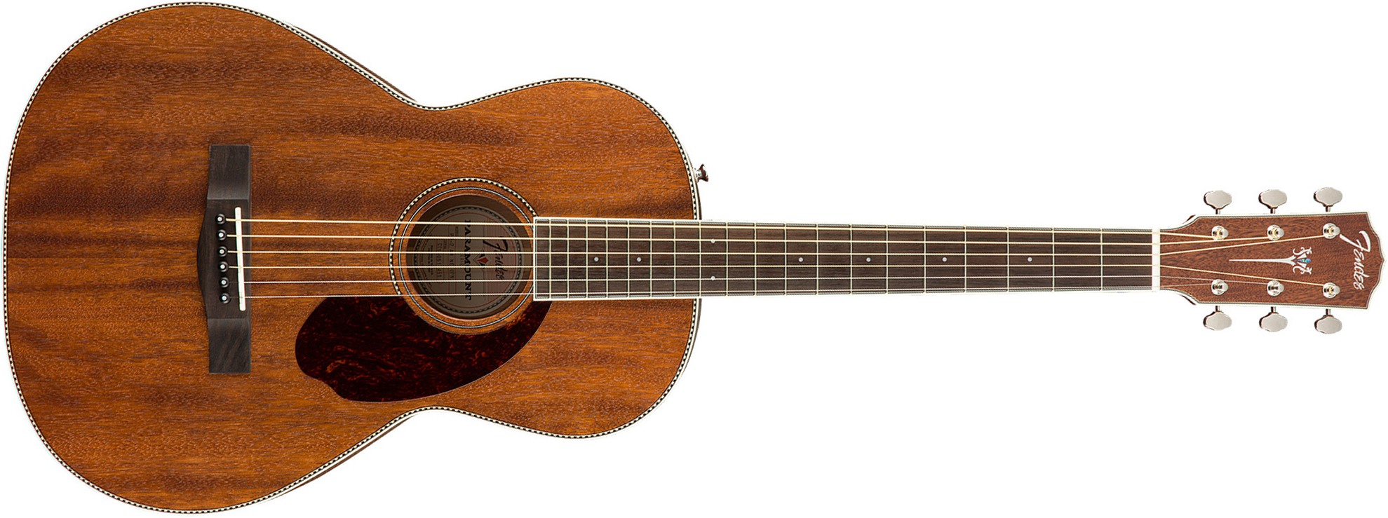 Fender Pm-2 All Mahogany W/case Paramount Parlor Tout Acajou 2017 - Natural Open Pore - Guitare Acoustique - Main picture