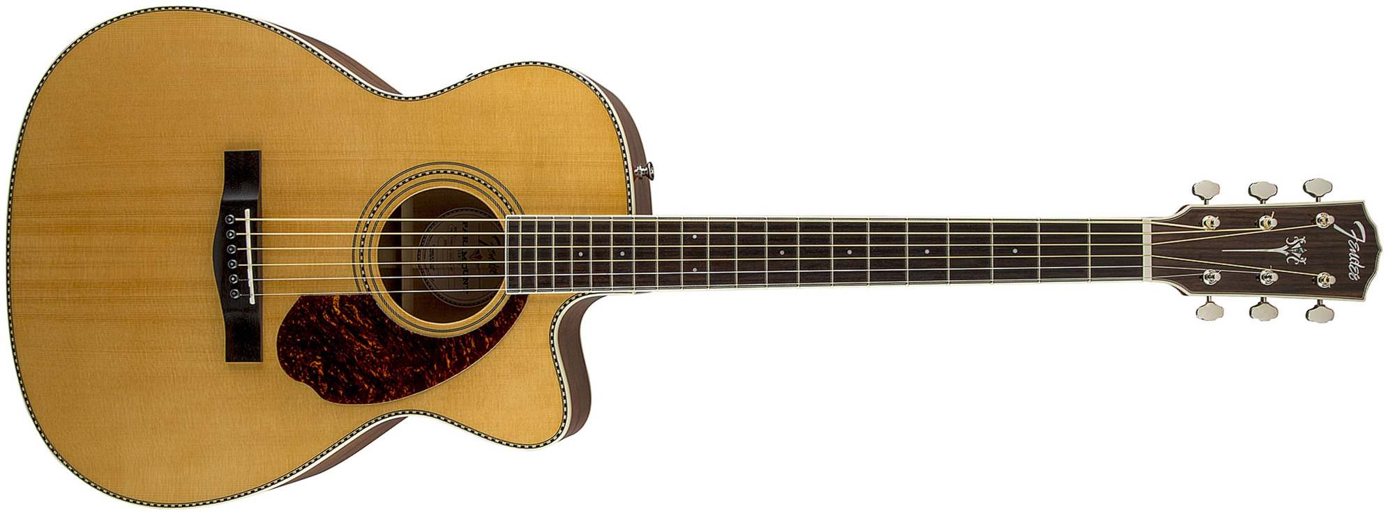 Fender Pm-3 Standard Paramount Triple-0 Cw Epicea Acajou 2017 - Natural - Guitare Electro Acoustique - Main picture