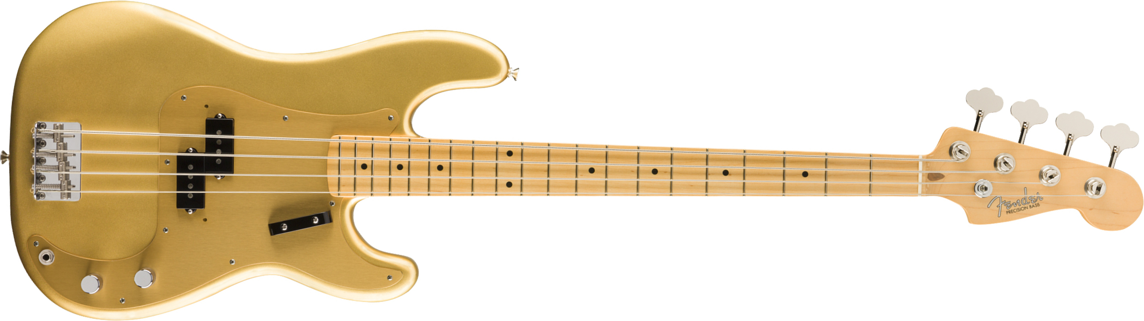Fender Precision Bass '50s American Original Usa Mn - Aztec Gold - Basse Électrique Solid Body - Main picture