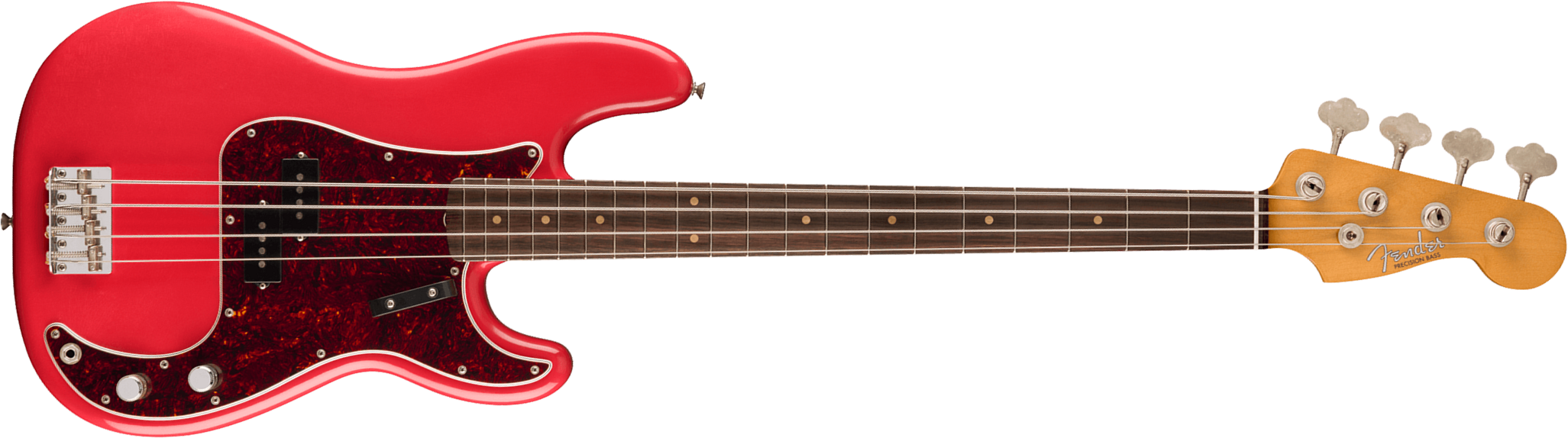 Fender Precision Bass 60s Road Worn Vintera 2 Ltd Mex Rw - Fiesta Red - Basse Électrique Solid Body - Main picture