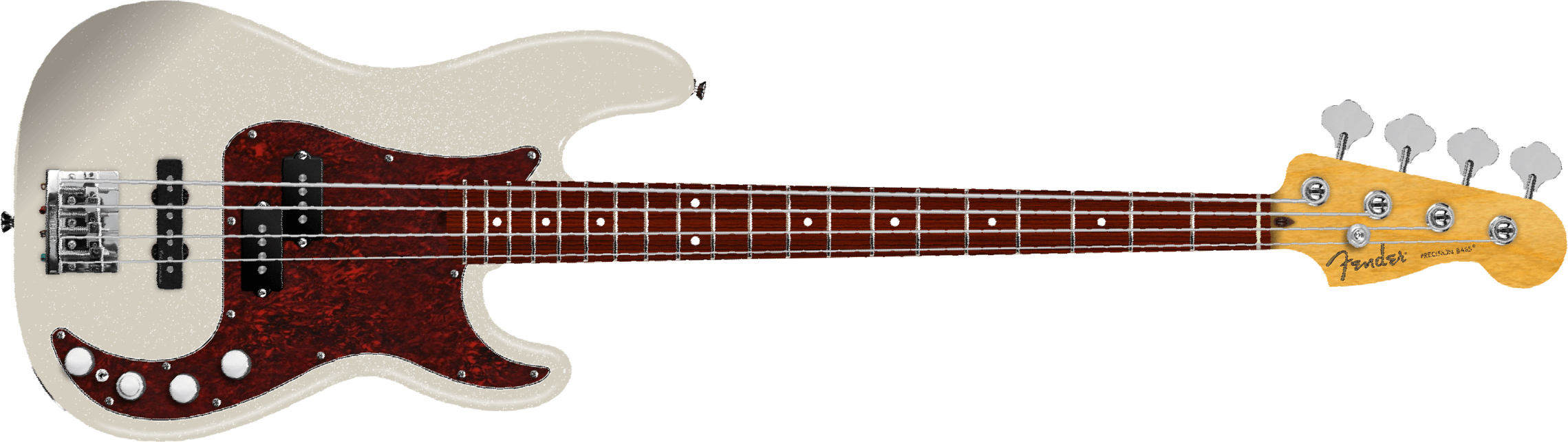 Fender Precision Bass Active Player Ii Modified Mex Rw - Olympic Pearl - Basse Électrique Solid Body - Main picture