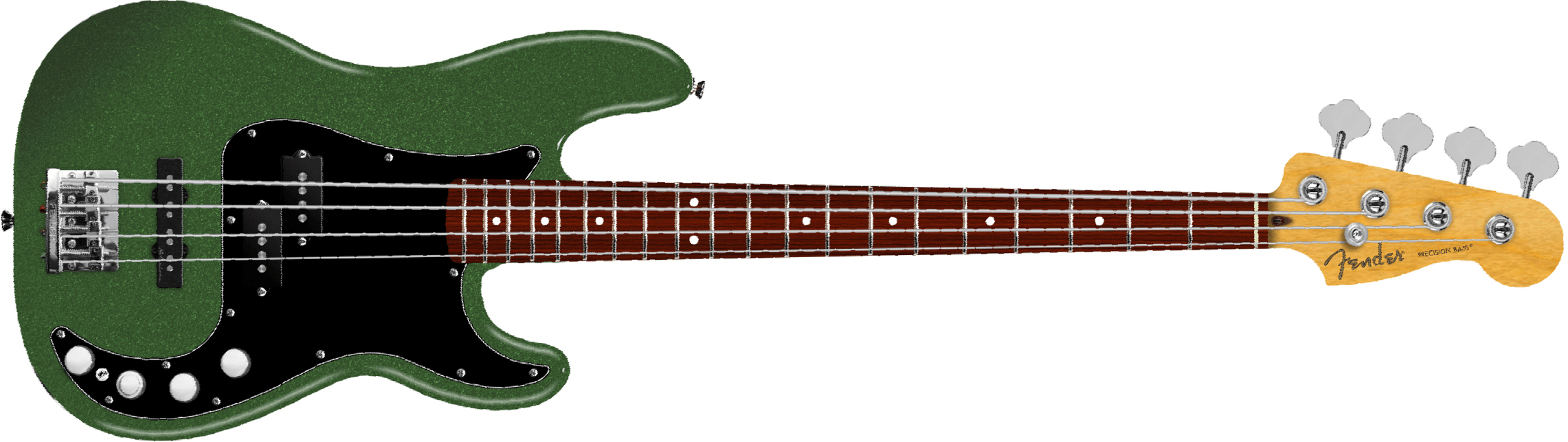 Fender Precision Bass Active Player Ii Modified Mex Rw - Harvest Green Metallic - Basse Électrique Solid Body - Main picture