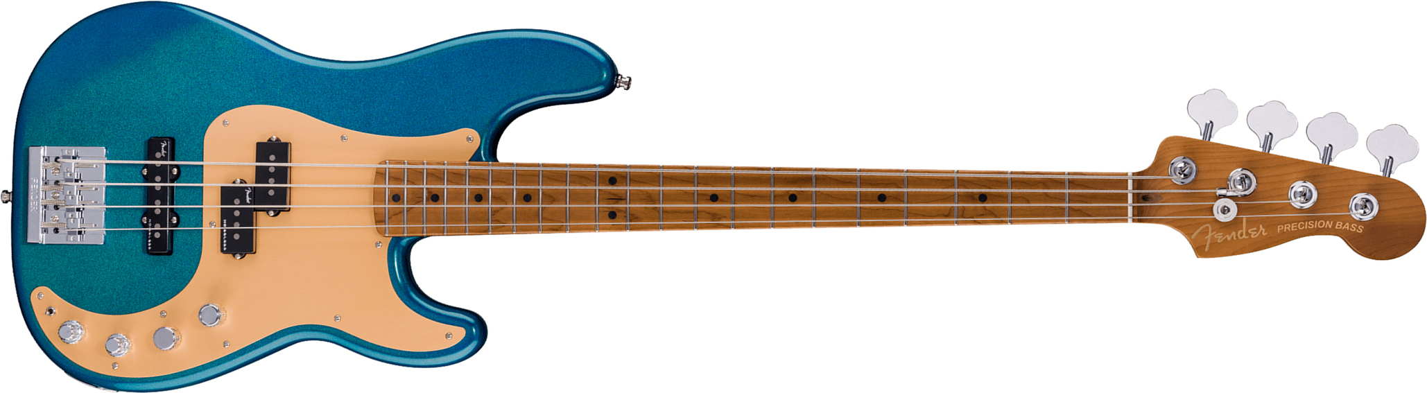 Fender Precision Bass American Ultra Ii Ltd Usa Active Mn - Aurora Metallic - Basse Électrique Solid Body - Main picture