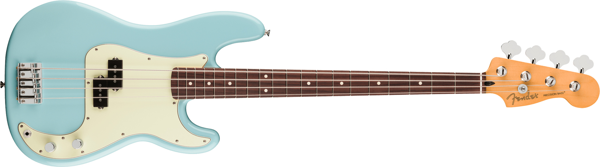 Fender Precision Bass Player Ii 75th Ann. Mex Ht 2s Rw - Daphne Blue - Basse Électrique Solid Body - Main picture