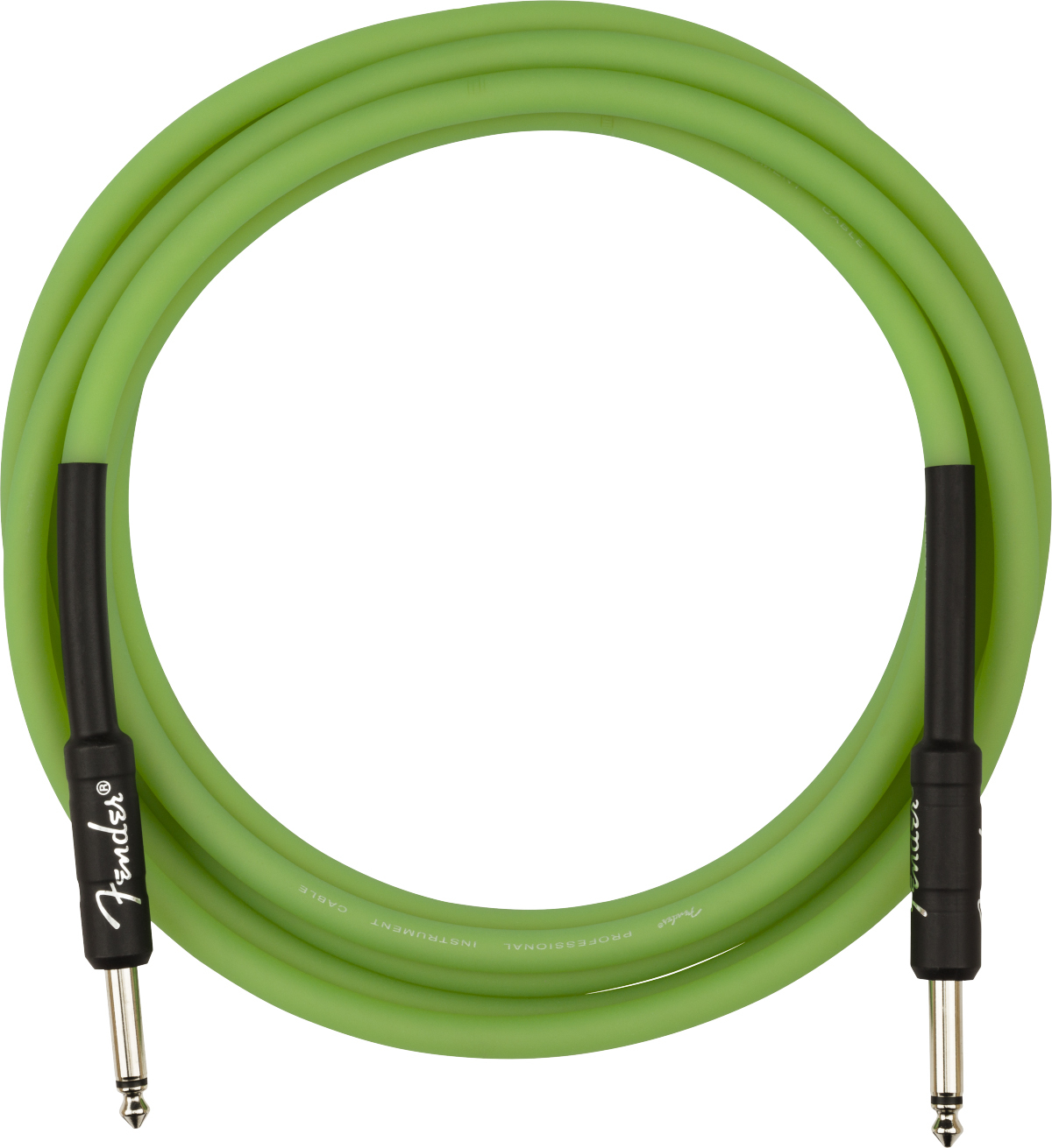 Fender Pro Glow In The Dark Instrument Cable Droit/droit 10ft Green - CÂble - Main picture