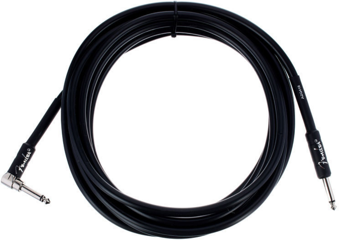 Fender Professional Instrument Cable Droit/coude 18.6ft Black - CÂble - Main picture