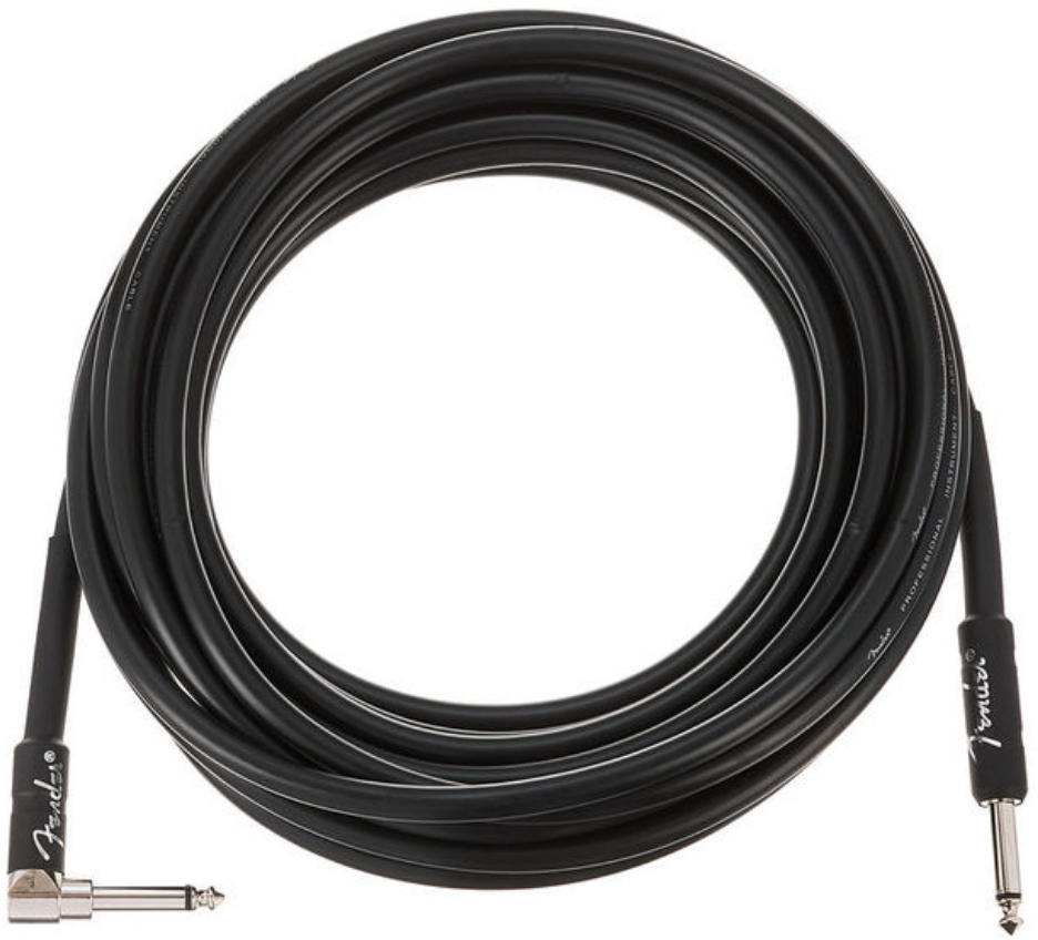 Fender Professional Instrument Cable Droit/coude 25ft Black - CÂble - Main picture