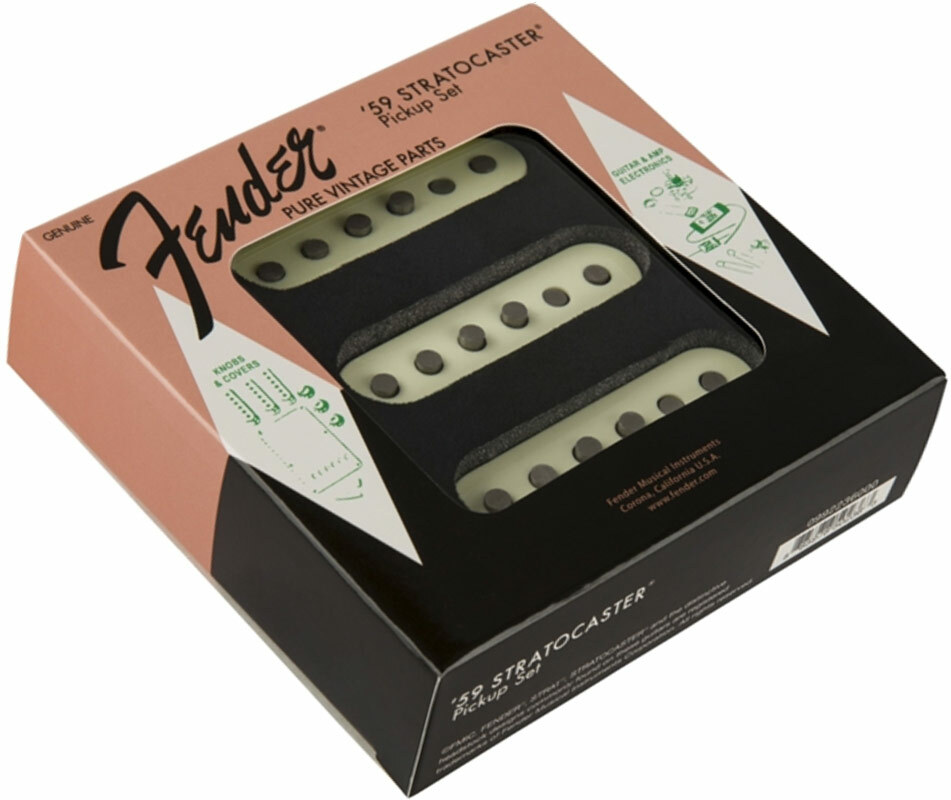 Fender Pure Vintage '59 Strat Pickups Set Alnico 5 - Micro Guitare Electrique - Main picture