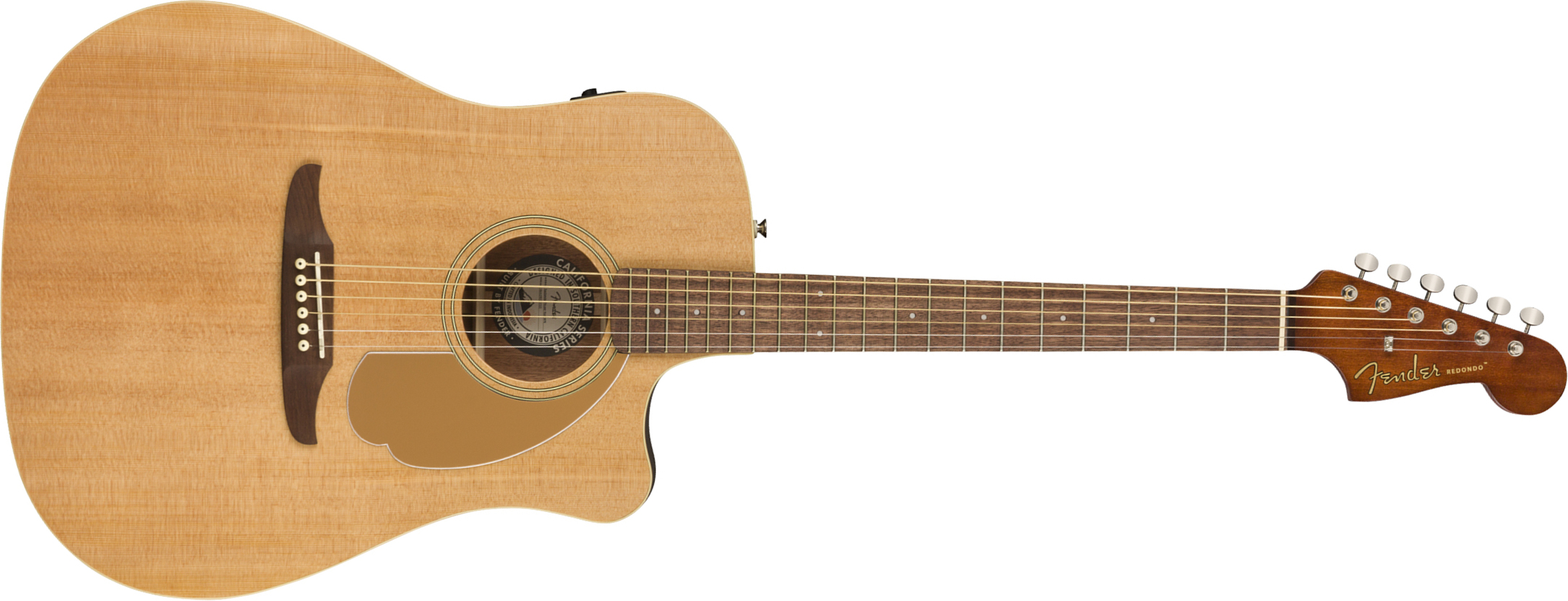 Fender Redondo California Player Dreadnought Cw Epicea Acajou Wal - Natural - Guitare Electro Acoustique - Main picture