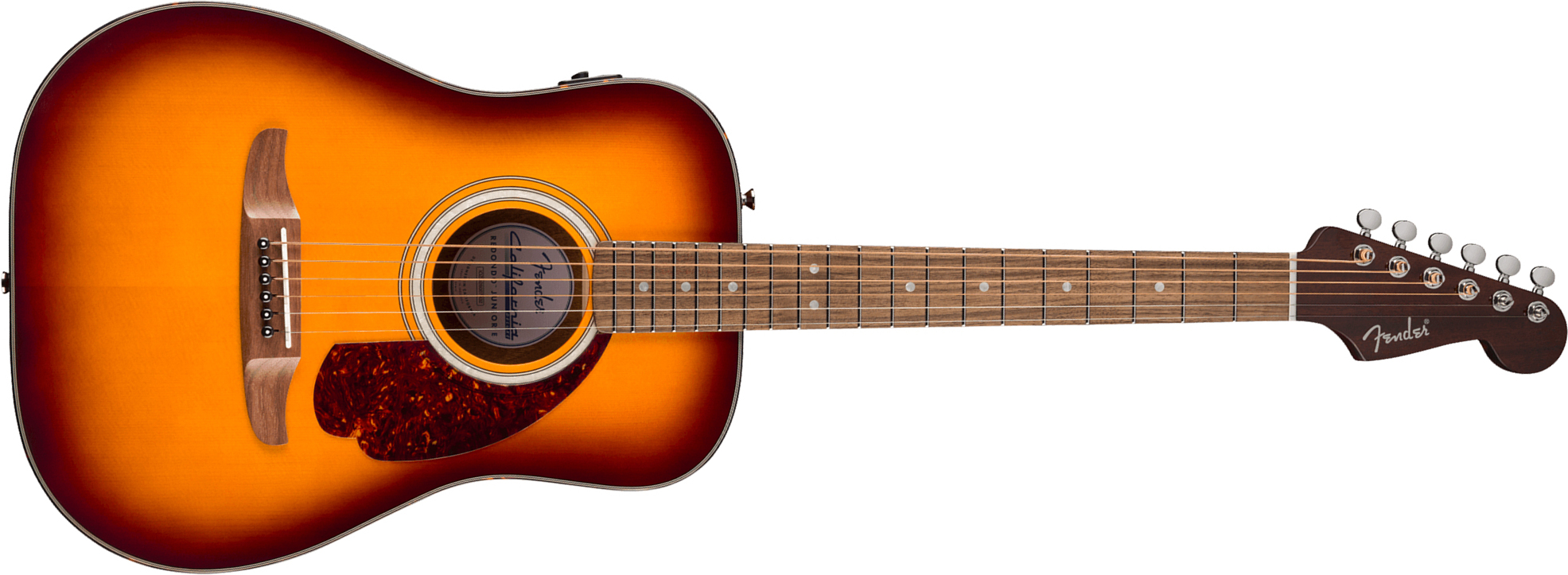 Fender Redondo Deluxe Jr E California Shsc  Epicea Acajou Noy - Honey Sunburst - Guitare Folk - Main picture