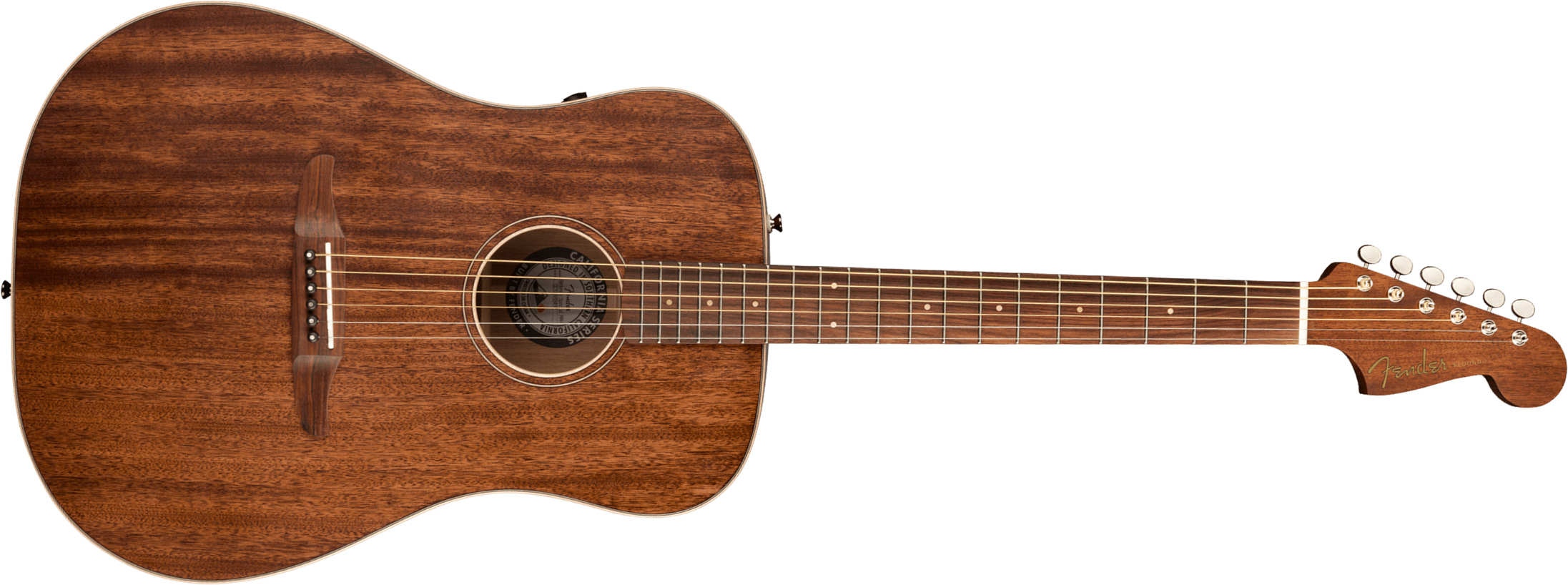Fender Redondo Special California Dreadnought Tout Acajou Pf +housse - Natural Satin - Guitare Electro Acoustique - Main picture