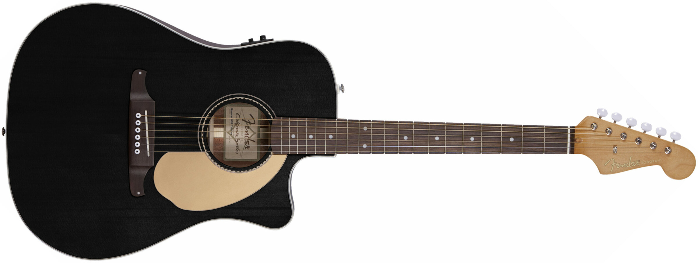 Fender Sonoran Sce Thinline Dreadnought Cw Epicea Acajou 2017 - Black - Guitare Acoustique - Main picture