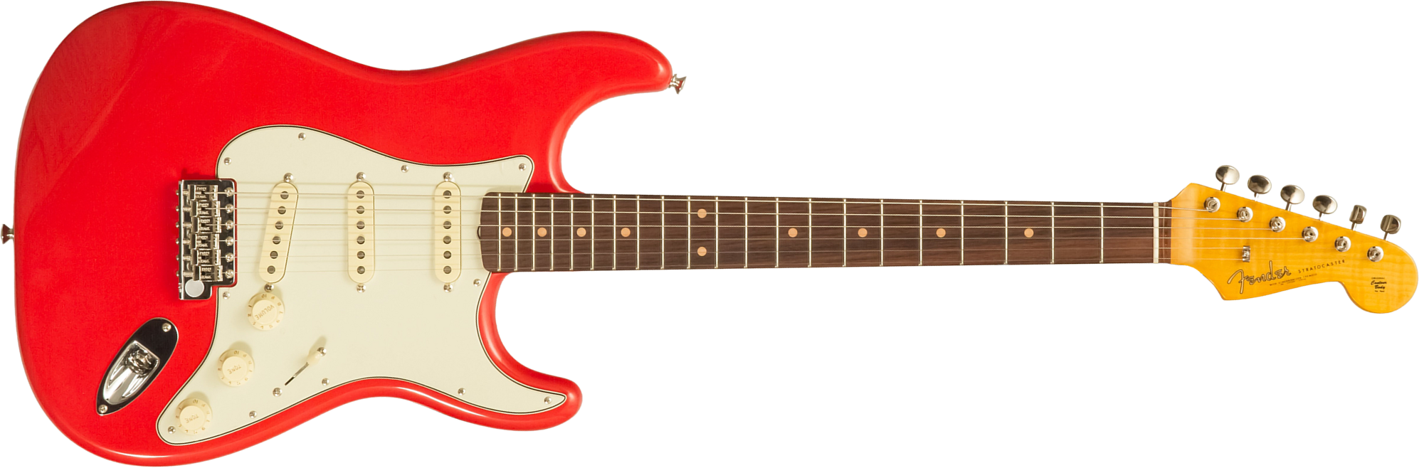Fender Strat 1961 American Vintage Ii Ltd Usa 3s Trem Rw - Fiesta Red - Guitare Électrique Forme Str - Main picture