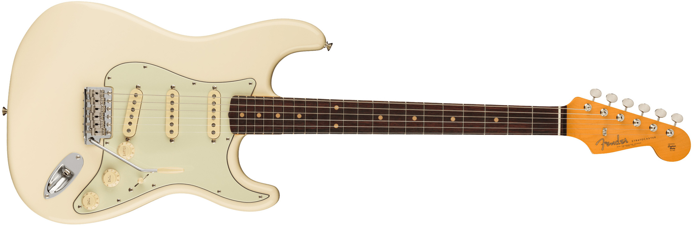 Fender Strat 1961 American Vintage Ii Usa 3s Trem Rw - Olympic White - Guitare Électrique Forme Str - Main picture
