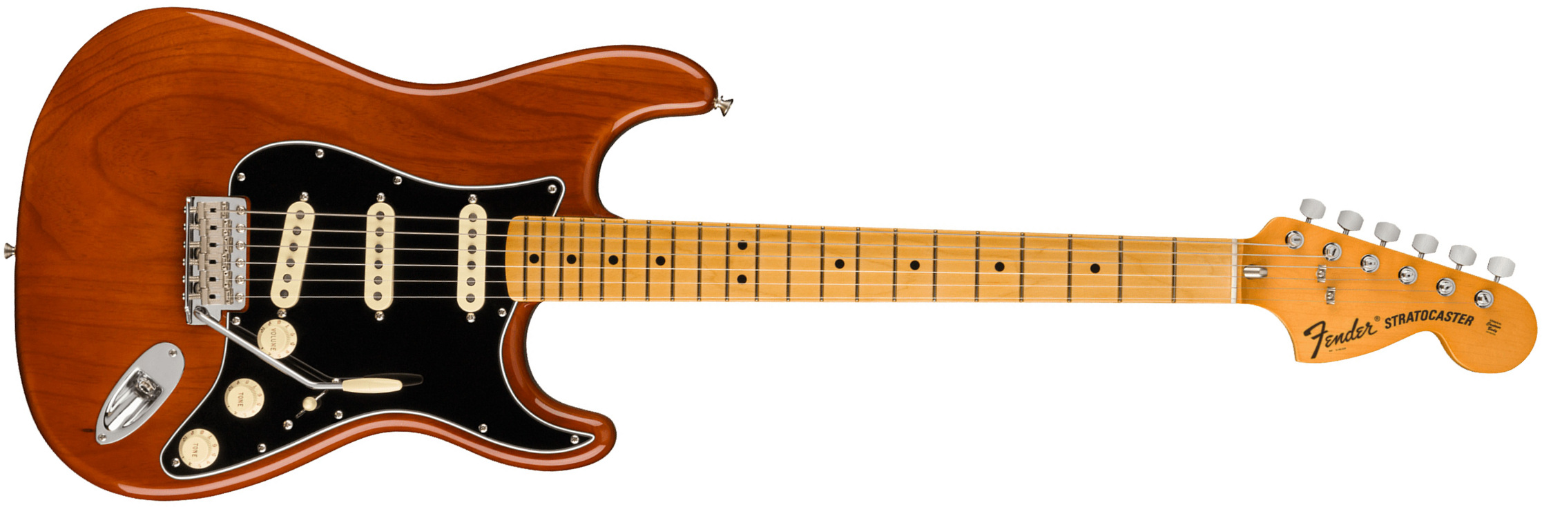 Fender Strat 1973 American Vintage Ii Usa 3s Trem Mn - Mocha - Guitare Électrique Forme Str - Main picture