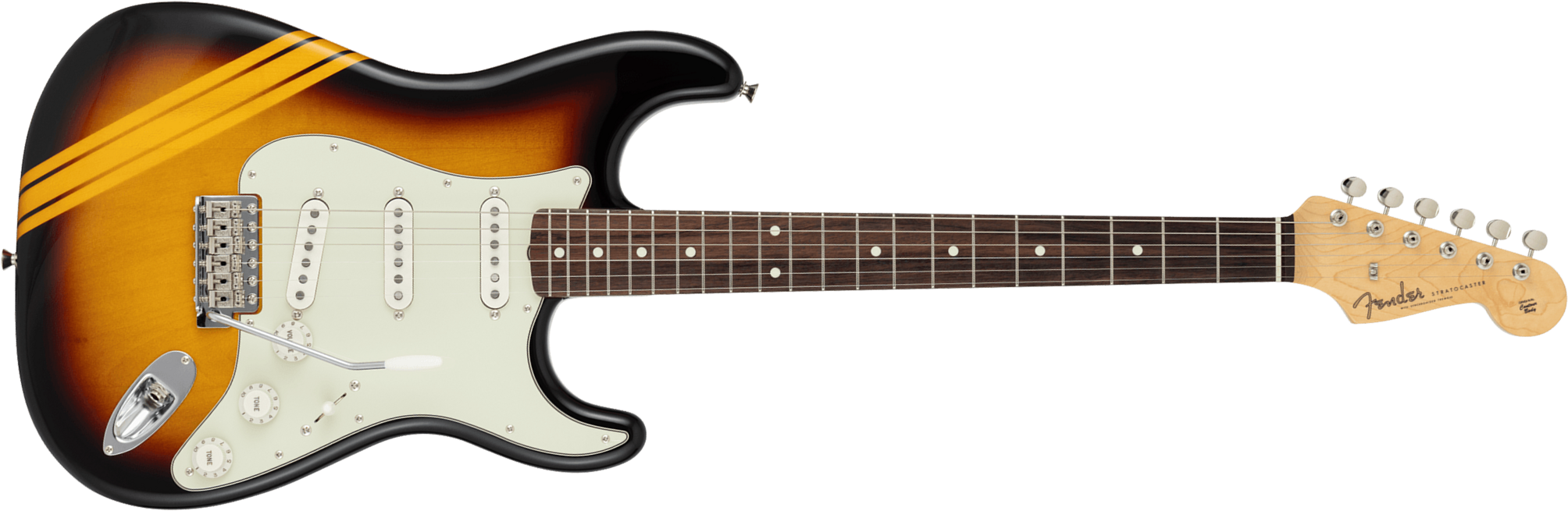 Fender Strat 60s Competition Traditional Jap 3s Trem Rw - 3-color Sunburst / Aged Natural - Guitare Électrique Forme Str - Main picture