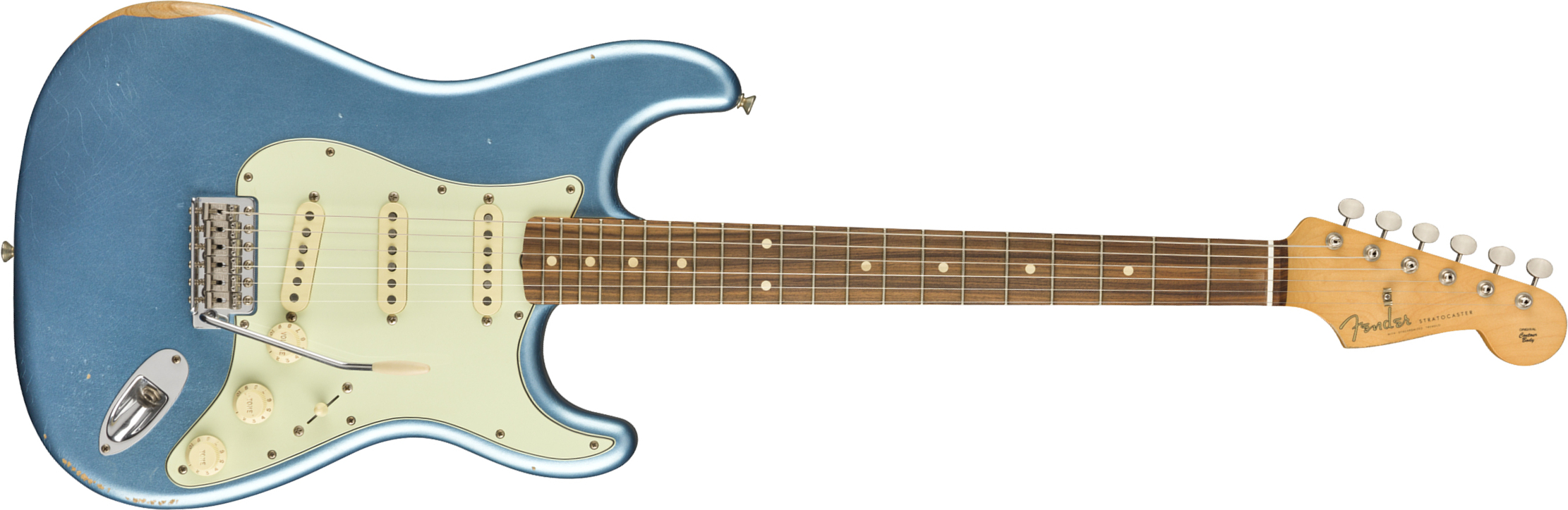 Fender Strat 60s Road Worn Mex Pf - Lake Placid Blue - Guitare Électrique Forme Str - Main picture