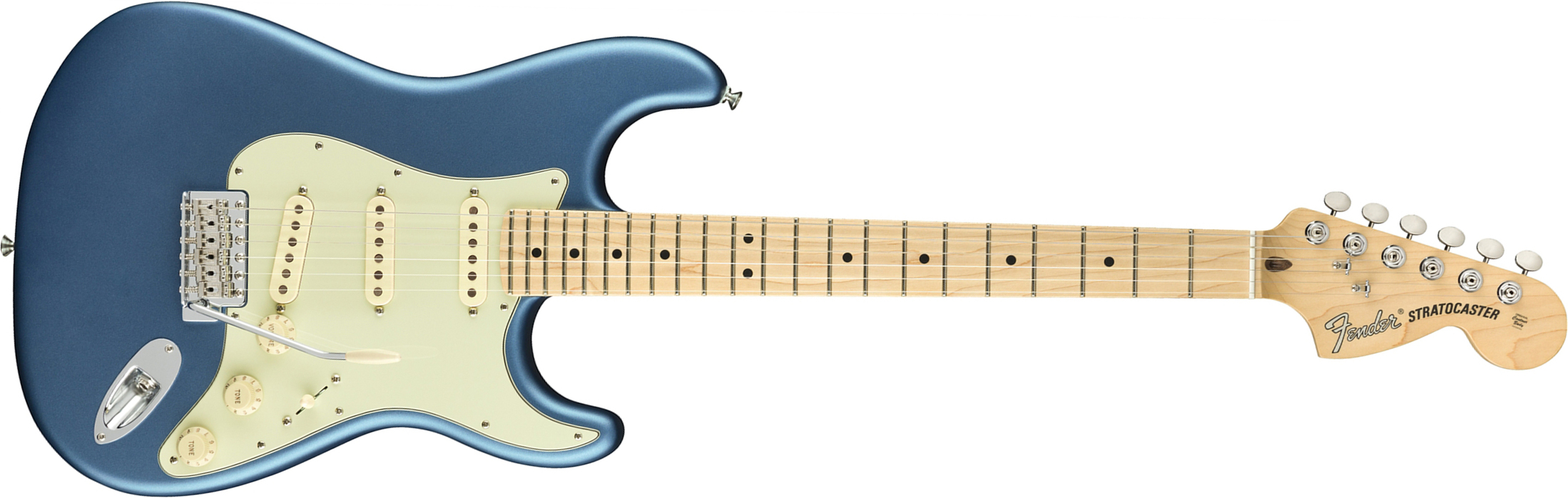 Fender Strat American Performer Usa Sss Mn - Satin Lake Placid Blue - Guitare Électrique Forme Str - Main picture